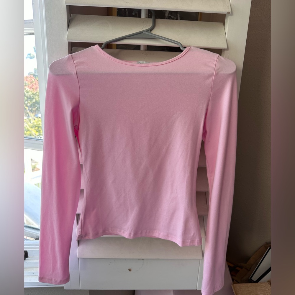 Light pink long sleeve top